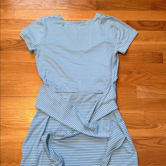 Vineyard Vines Blue Striped Knee Length Sankaty Tie Waist Dress in Women’s Sz Sm - Picture 8 of 8